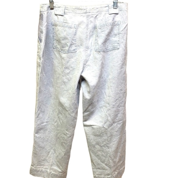 J Jill Sunwashed Damask Patch Pocket Crop Jeans - Picture 3 of 7